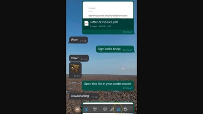 The image shows a WhatsApp conversation between the man and his ex-girlfriend about the "letter of closure". (Twitter/@velin_s)