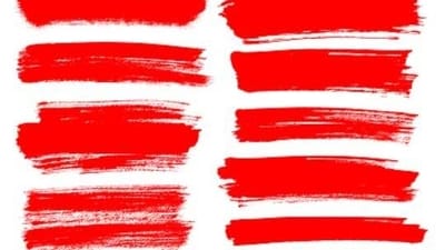 Flat brushstrokes: Flat brushstrokes are achieved by using a flat brush to apply paint in a smooth, even stroke. This type of brushstroke is commonly used for creating backgrounds or large areas of color. (Unsplash)