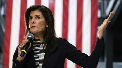 Republican presidential candidate Nikki Haley speaks to voters at a town hall campaign event. (AP) Republican presidential candidate Nikki Haley speaks to voters at a town hall campaign event. (AP)