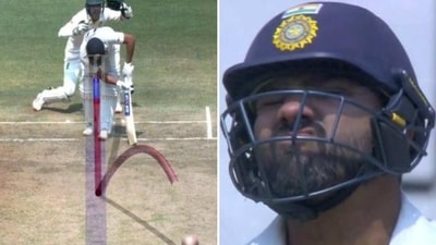 Rohit Sharma was plumb out Rohit Sharma was plumb out