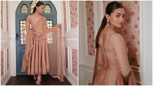 Alia Bhatt in a gorgeous anarkali suit. (Instagram/@stylebyami) Alia Bhatt in a gorgeous anarkali suit. (Instagram/@stylebyami)