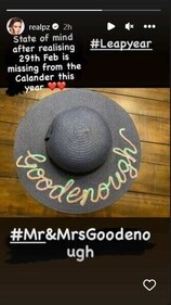 Preity took to her Instagram Stories and shared a picture of her hat with the word 'Goodenough' written on it.