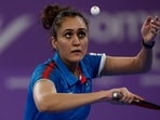 Manika Batra in action.