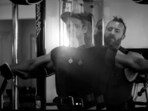 Hrithik Roshan with trainer Kris Gethin in the video. Hrithik Roshan with trainer Kris Gethin in the video.