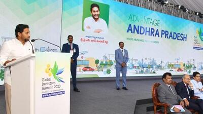 Andhra Pradesh chief minister YS Jagan Mohan Reddy at Global Investors Summit (HT Photo) Andhra Pradesh chief minister YS Jagan Mohan Reddy at Global Investors Summit (HT Photo)