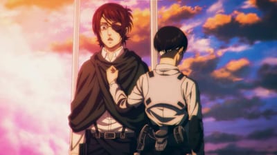 SiM, the popular Japanese rock band, has returned to perform the latest theme song for Attack on Titan, titled "Under the Tree." (MAPPA)