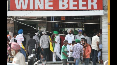 Chandigarh has 95 liquor vends in all. (HT Photo)