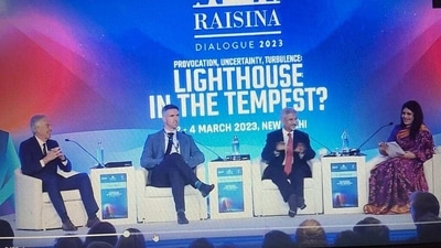 External affairs minister S Jaishankar speaks at the Raisina Dialogue in New Delhi. (Twitter/ANI) External affairs minister S Jaishankar speaks at the Raisina Dialogue in New Delhi. (Twitter/ANI)
