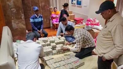Lokayukta police recovers 6 crore rupees from the house of BJP MLA Madaal Virupakshappa's son Prashanth Kumar (PTI)