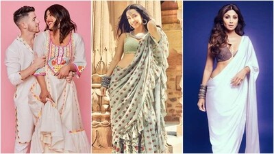 Holi 2023: Priyanka Chopra, Shraddha Kapoor to Shilpa Shetty, celeb-inspired outfits for the festival of colours. (Instagram) Holi 2023: Priyanka Chopra, Shraddha Kapoor to Shilpa Shetty, celeb-inspired outfits for the festival of colours. (Instagram)