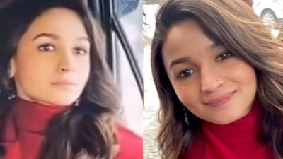 Alia Bhatt from Rocky Aur Rani Ki Prem Kahani shoot in Kashmir. Alia Bhatt from Rocky Aur Rani Ki Prem Kahani shoot in Kashmir.