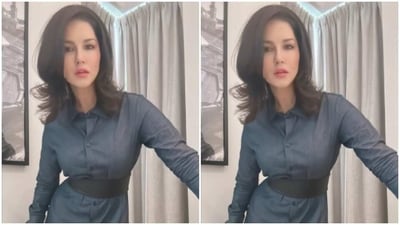In a black bracelet in one hand and a watch in another, Sunny minimally accessorised her look for the day. (Instagram/@sunnyleone) In a black bracelet in one hand and a watch in another, Sunny minimally accessorised her look for the day. (Instagram/@sunnyleone)