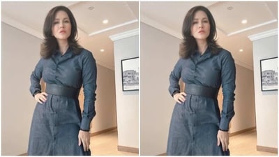 Sunny did her own makeup as she decked up in nude eyeshadow, black eyeliner, black kohl, mascara-laden eyelashes, drawn eyebrows, contoured cheeks and a shade of pastel pink lipstick. (Instagram/@sunnyleone) Sunny did her own makeup as she decked up in nude eyeshadow, black eyeliner, black kohl, mascara-laden eyelashes, drawn eyebrows, contoured cheeks and a shade of pastel pink lipstick. (Instagram/@sunnyleone)