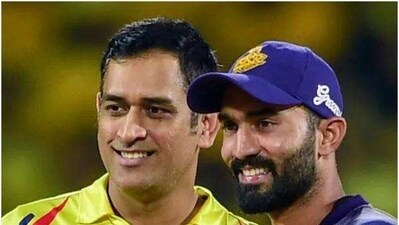 Dhoni and Karthik's long careers have overlapped in a number of ways over the years (PTI) Dhoni and Karthik's long careers have overlapped in a number of ways over the years (PTI)