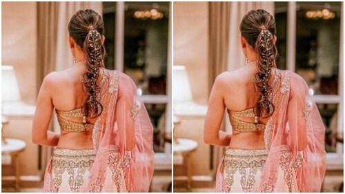 Style your long tresses into a messy braid and add a silver sequin to your hair as a decoration for a chic Holi look. (Instagram/@sonnalliseygall)