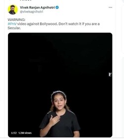 Vivek Agnihotri's post on Besharam Rang.