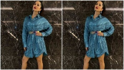 Embellished Belt: A belt with embellishments such as studs, crystals, or metallic accents can cinch in your waist and add instant glamour to any outfit. (Instagram/@sunnyleone) Embellished Belt: A belt with embellishments such as studs, crystals, or metallic accents can cinch in your waist and add instant glamour to any outfit. (Instagram/@sunnyleone)