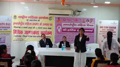 Over 90 women attended the legal awareness program organised by the WCD department. (HT Photo) Over 90 women attended the legal awareness program organised by the WCD department. (HT Photo)