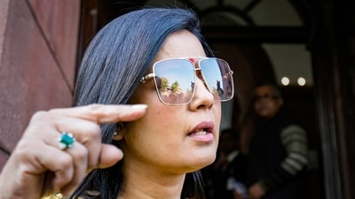 Trinamool Congress MP Mahua Moitra at Parliament House complex. (PTI file) Trinamool Congress MP Mahua Moitra at Parliament House complex. (PTI file)