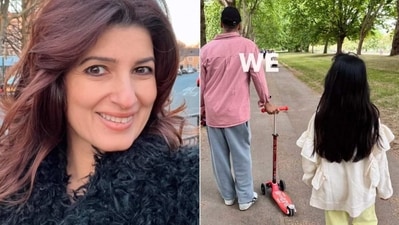 Twinkle Khanna shared a new photo of Akshay Kumar with their daughter Nitara. Twinkle Khanna shared a new photo of Akshay Kumar with their daughter Nitara.
