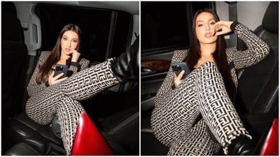 Nora Fatehi’s monochrome co-ord set is winning the Internet for right reasons (Instagram/@norafatehi) Nora Fatehi’s monochrome co-ord set is winning the Internet for right reasons (Instagram/@norafatehi)