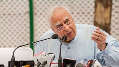 Kapil Sibal addresses a press conference, in New Delhi, Saturday. (PTI)