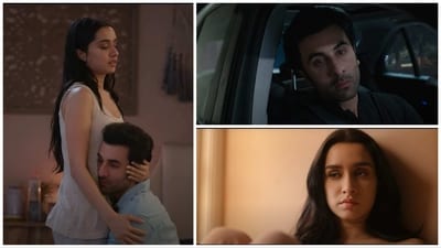 Shraddha Kapoor and Ranbir Kapoor in stills from Tu Jhoothi Main Makkar song O bedardeya. Shraddha Kapoor and Ranbir Kapoor in stills from Tu Jhoothi Main Makkar song O bedardeya.