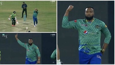 Kieron Pollard gives a fiery send off to Abdullah Shafique during PSL encounter (Twitter) Kieron Pollard gives a fiery send off to Abdullah Shafique during PSL encounter (Twitter)