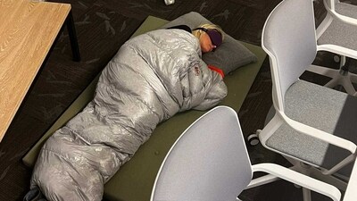 Esther Crawford went viral in 2022 for a picture of her sleeping on the floor at the company's office to meet deadlines. (Twitter) Esther Crawford went viral in 2022 for a picture of her sleeping on the floor at the company's office to meet deadlines. (Twitter)