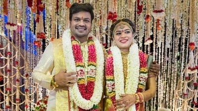Manchu Manoj and Mounika Reddy's wedding photos are out. Manchu Manoj and Mounika Reddy's wedding photos are out.