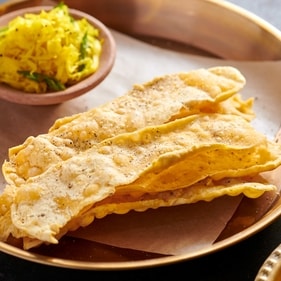 Fafda and papaya chutney (Chef Sanjyot Keer) Fafda and papaya chutney (Chef Sanjyot Keer)