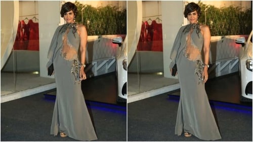 Mandira Bedi wears a Gaurav Gupta gown. (HT Photo/Varinder Chawla) Mandira Bedi wears a Gaurav Gupta gown. (HT Photo/Varinder Chawla)