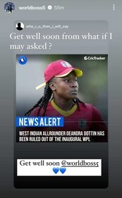 Deandra Dottin's Instagram story (Instagram) Deandra Dottin's Instagram story (Instagram)