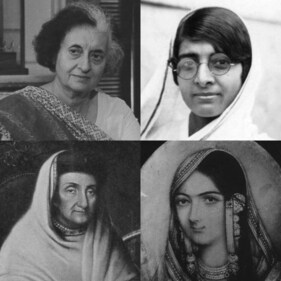 Clockwise from Top Left: Indira Gandhi; Kamala Nehru; Zeenat Mahal; Begum Samru. (Clockwise from Top Left: HT Archives/Wikimedia Commons/HT Archive/Wikimedia Commons) Clockwise from Top Left: Indira Gandhi; Kamala Nehru; Zeenat Mahal; Begum Samru. (Clockwise from Top Left: HT Archives/Wikimedia Commons/HT Archive/Wikimedia Commons)