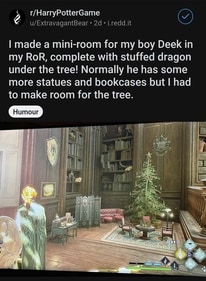 The Reddit user ExtravagantBear shared a screenshot of their player housing, which has garnered over 300 upvotes from the community.