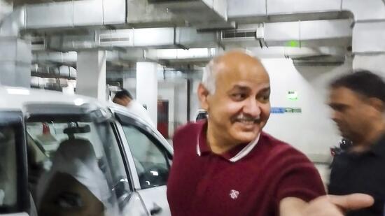 Aam Aadmi Party (AAP) leader Manish Sisodia was produced before the Rouse Avenue court in Delhi on Saturday. (PTI)