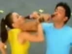 Aishwarya Rai and Hrithik Roshan in stills from old commercial. Aishwarya Rai and Hrithik Roshan in stills from old commercial.