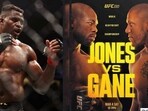 Francis Ngannou(left); Jon Jones vs Ciryl Gane Francis Ngannou(left); Jon Jones vs Ciryl Gane