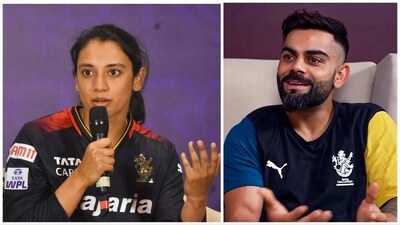 Both Kohli and Mandhana have the same jersey number (18) for RCB and Team India. (PTI) Both Kohli and Mandhana have the same jersey number (18) for RCB and Team India. (PTI)