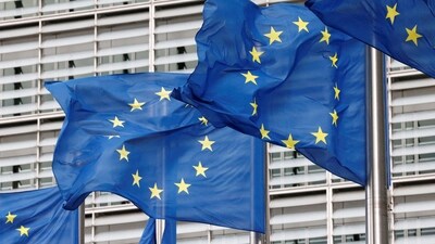 European Travel Information and Authorisation System: European Union flags flutter outside the EU Commission headquarters in Brussels, Belgium. (Reuters)