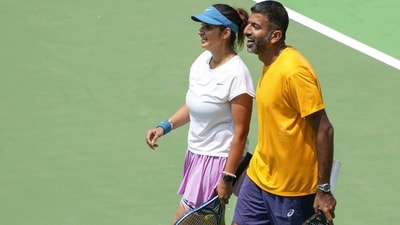 She played exhibition matches featuring Rohan Bopanna, Yuvraj Singh and her 'best friend' Bethanie Mattek-Sands, Ivan Dodig, Cara Black and Marion Bartoli, Sania finally said goodbye to her illustrious career at the Lal Bahadur Tennis Stadium, in Hyderabad, the venue where she signalled her arrival on the big stage with a historic WTA singles title triumph nearly two decades ago. (AP) She played exhibition matches featuring Rohan Bopanna, Yuvraj Singh and her 'best friend' Bethanie Mattek-Sands, Ivan Dodig, Cara Black and Marion Bartoli, Sania finally said goodbye to her illustrious career at the Lal Bahadur Tennis Stadium, in Hyderabad, the venue where she signalled her arrival on the big stage with a historic WTA singles title triumph nearly two decades ago. (AP)