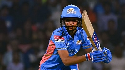 Harmanpreet Kaur plays a shot for Mumbai Indians. (PTI) Harmanpreet Kaur plays a shot for Mumbai Indians. (PTI)