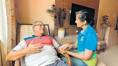 Ravi Kalra, who is spearheading this initiative from Thakur Village, said, “Mostly, we have senior citizens whose kids are living abroad or outside Mumbai. There are more than 1,100 such couples in Thakur Village and Lokhandwala complex. We learnt that during late hours if a senior citizen was injured or ill there was nobody to take care of them. So, we have now formed an organised group to help each other. Seniors, whose kids are not with them, feel alone and they require some emotional help.” (HT PHOTO) Ravi Kalra, who is spearheading this initiative from Thakur Village, said, “Mostly, we have senior citizens whose kids are living abroad or outside Mumbai. There are more than 1,100 such couples in Thakur Village and Lokhandwala complex. We learnt that during late hours if a senior citizen was injured or ill there was nobody to take care of them. So, we have now formed an organised group to help each other. Seniors, whose kids are not with them, feel alone and they require some emotional help.” (HT PHOTO)