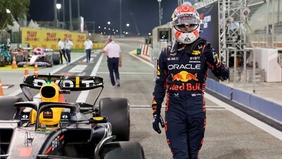 Red Bull Racing's Max Verstappen gives the thumbs-up gesture as he walks by his car in the pit lane during the qualifying round of the Bahrain Formula One Grand Prix (AFP) Red Bull Racing's Max Verstappen gives the thumbs-up gesture as he walks by his car in the pit lane during the qualifying round of the Bahrain Formula One Grand Prix (AFP)