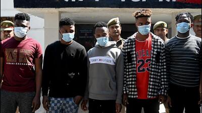 The suspects were illegally staying in India. (Sunil Ghosh/HT Photo)