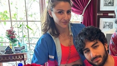 Soha Ali Khan shared this candid picture with Ibrahim to wish him on his 22nd birthday on Sunday. Ibrahim is also close to cousin Inaaya Naumi Kemmu. Soha Ali Khan shared this candid picture with Ibrahim to wish him on his 22nd birthday on Sunday. Ibrahim is also close to cousin Inaaya Naumi Kemmu. 