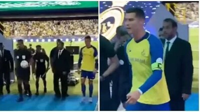 Cristiano Ronaldo enters the tunnel following Al-Nassr's 3-1 win over Al-Batin (Screengrab) Cristiano Ronaldo enters the tunnel following Al-Nassr's 3-1 win over Al-Batin (Screengrab)