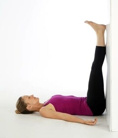 Viparita Karni or legs-up-the-wall pose (Photo by Twitter/kbrownmd)