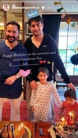 Saif Ali Khan with Ibrahim, Taimur and Jehangir. Saif Ali Khan with Ibrahim, Taimur and Jehangir.