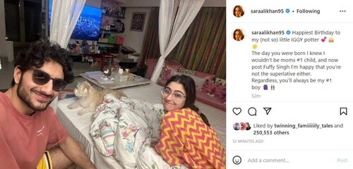 Sara Ali Khan shared a picture of her house on Instagram.